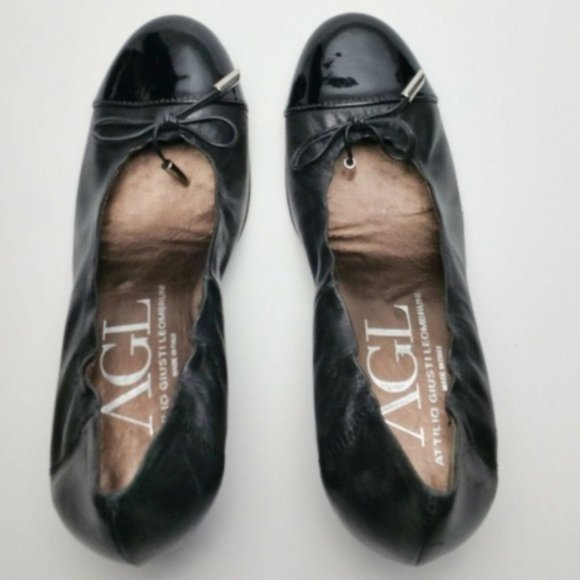 SOLD AGL Patent Leather Cap Toe Size 38.5 8.5 7.5 - Picture 4 of 8
